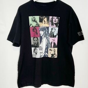 Taylor Swift The Eras Tour Graphic T-Shirt Black Size Medium